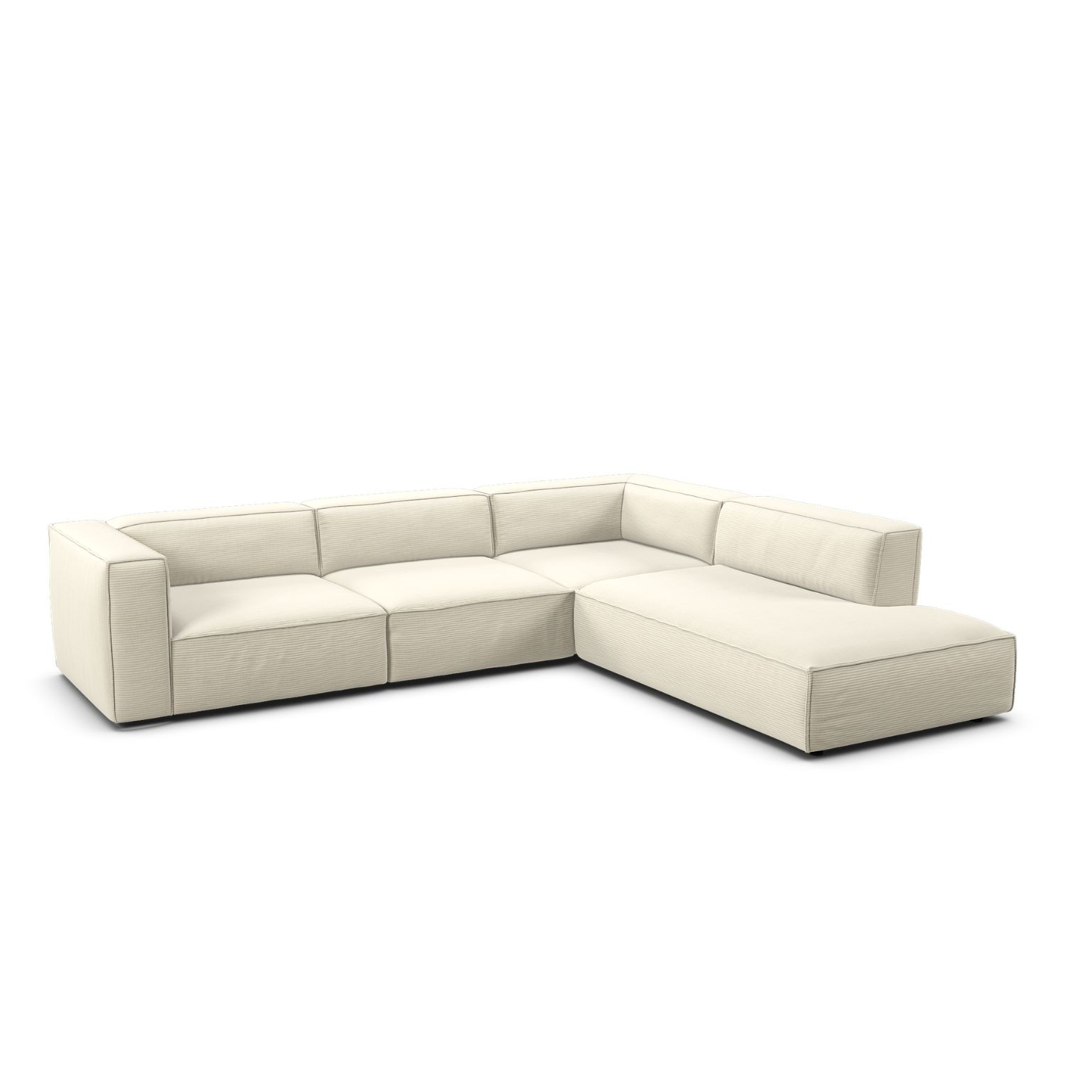 TRAME corner sofa SYMPHONIE Natural fabric Les Jardins du Sud