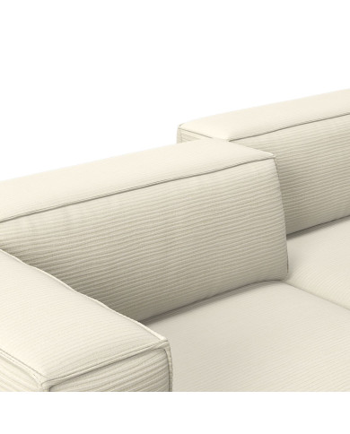 TRAME corner sofa SYMPHONIE Natural fabric Les Jardins du Sud