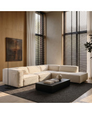 Fauteuil design arrondi NIDO tissu ELOA Cognac Les Jardins du Sud
