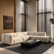 TRAME corner sofa SYMPHONIE Natural fabric Les Jardins du Sud
