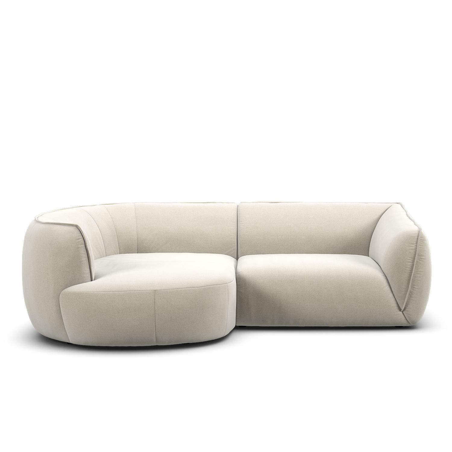 Canapé avec freechair ONDA tissu WIONA White Les Jardins du Sud