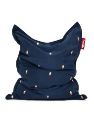 Pouf ORIGINAL SLIM TEDDY × MIFFY noir et blanc Fatboy