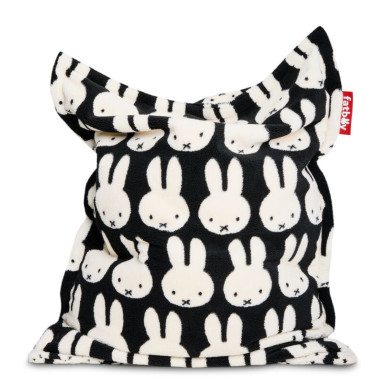 Pouf ORIGINAL SLIM TEDDY × MIFFY noir et blanc Fatboy