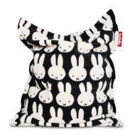 Pouf ORIGINAL SLIM TEDDY × MIFFY noir et blanc Fatboy