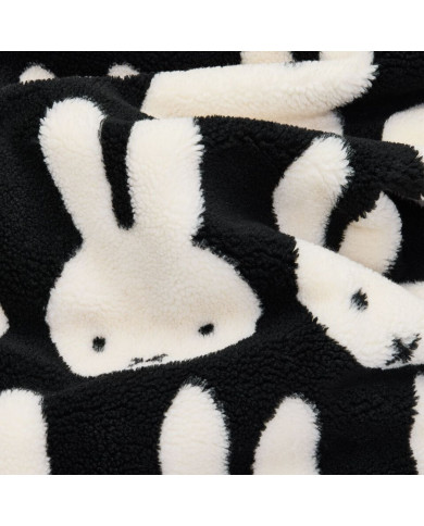 Pouf ORIGINAL SLIM TEDDY × MIFFY noir et blanc Fatboy