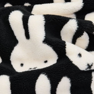 Pouf ORIGINAL SLIM TEDDY × MIFFY noir et blanc Fatboy