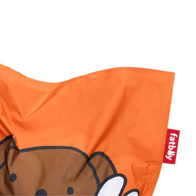 Pouf enfant JUNIOR NYLON × BORIS Orange Fatboy