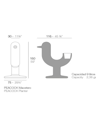 VONDOM Pot PEACOCK