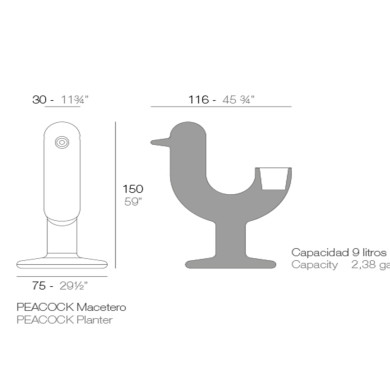 Pot PEACOCK VONDOM